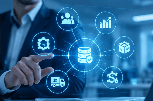 ERP solution dashboard with real-time order visibility